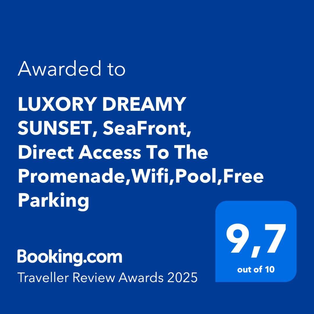 شقة Luxory Dreamy Sunset, Seafront, Direct Access To The Promenade,Wifi,Pool,Free Parking لوس كريستيانوس المظهر الخارجي الصورة